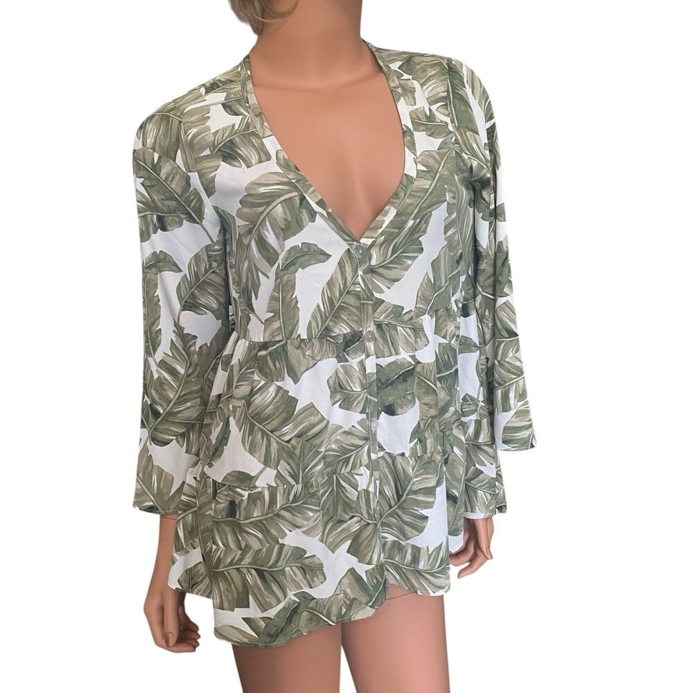 Show Me Your Mumu Babydoll Swing Top Tropical Sz XS Vacation Resort Boho Tunic